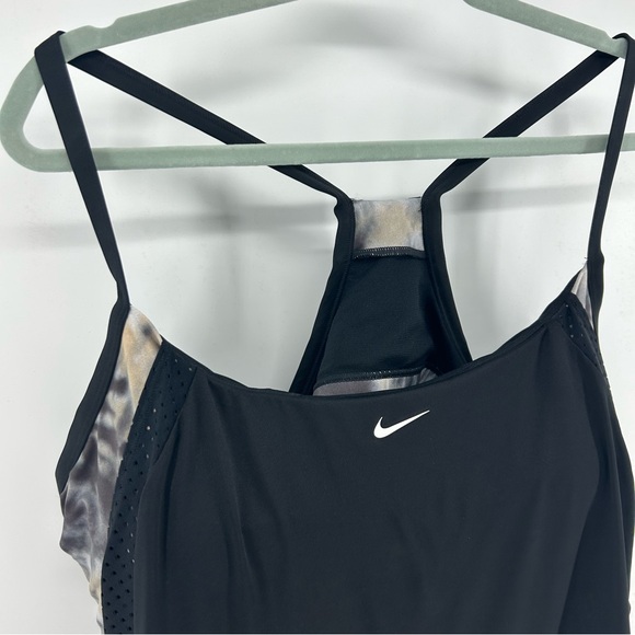 Nike Swim Layered Tankini Top Women's 3X Black Grey Tie Dye Top NESSC381-001 - Picture 2 of 12